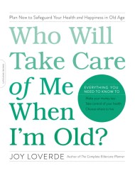 Who Will Take Care of Me When I'm Old?