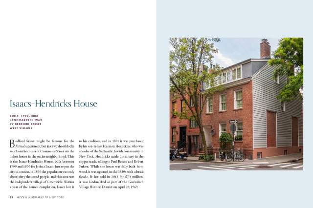 Hidden Landmarks of New York Interior Spread #1 featuring Issacs-Hendricks House in Lower Manhattan