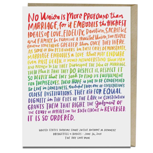 Love Wins Wedding Card