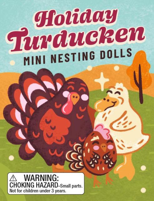 Holiday Turducken Mini Nesting Dolls